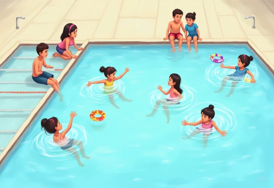 Poolside Triumphs: Celebrate the Courage to Leap Into the Water